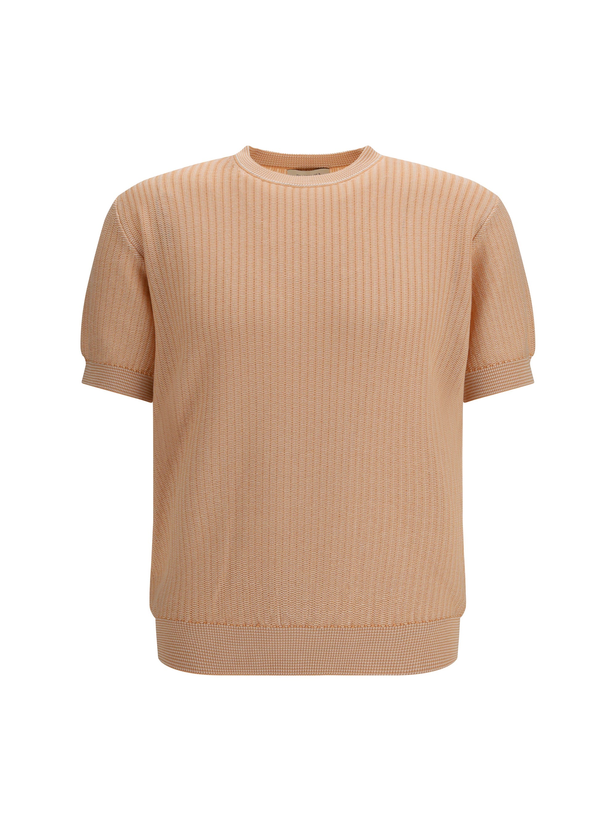 Piacenza Cashmere Cotton and Silk Blend Sweater — Orange