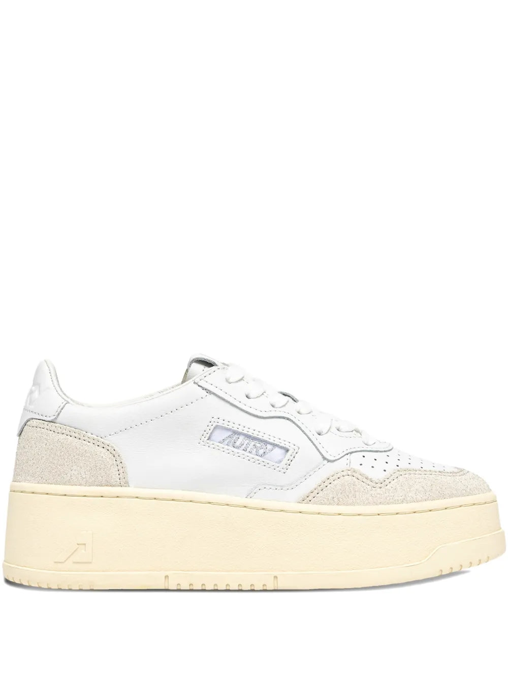 Autry Platform Panelled Sneakers — White