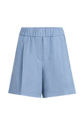 Brunello Cucinelli Viscose and Linen Twill Shorts — Blue