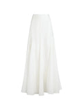 Brunello Cucinelli Flared Maxi Skirt — White