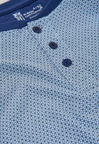 Pijama Hombre Corto Tapeta Algodón Punto Estampado - Azul 3311_39