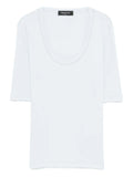 Fabiana Filippi Scoop-Neck Cotton T-Shirt — white