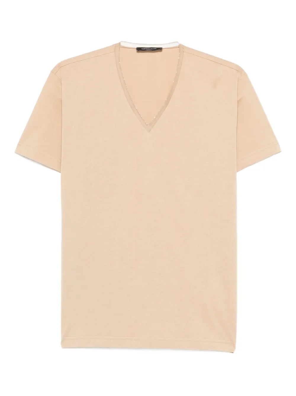 Fabiana Filippi V-Neck T-Shirt — beige