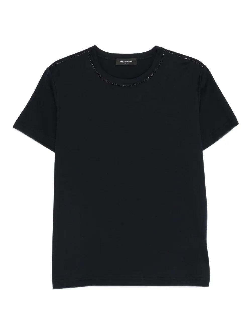 Fabiana Filippi Embellished Crew-Neck T-Shirt — Black
