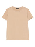Fabiana Filippi Cotton Round-Neck T-Shirt — Beige