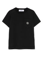 STONE ISLAND KIDS T-shirts and Polos Black Capo: Cotone; Costina: Cotone - 10A