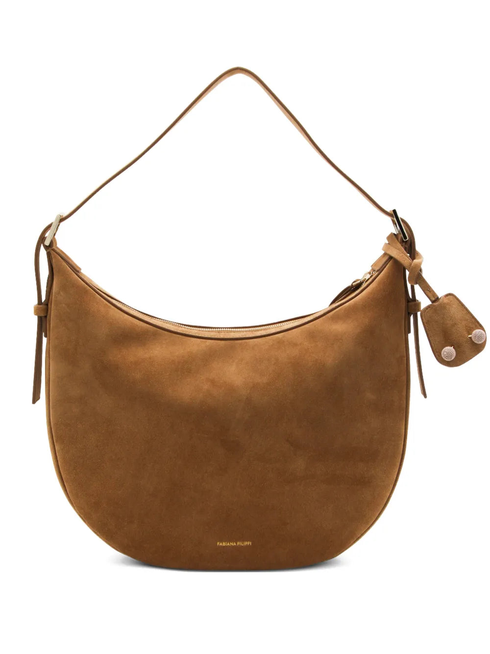 Fabiana Filippi Suede Shoulder Bag — Caramel