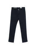 Jacob Cohen Button-Front Cotton Trousers — Navy