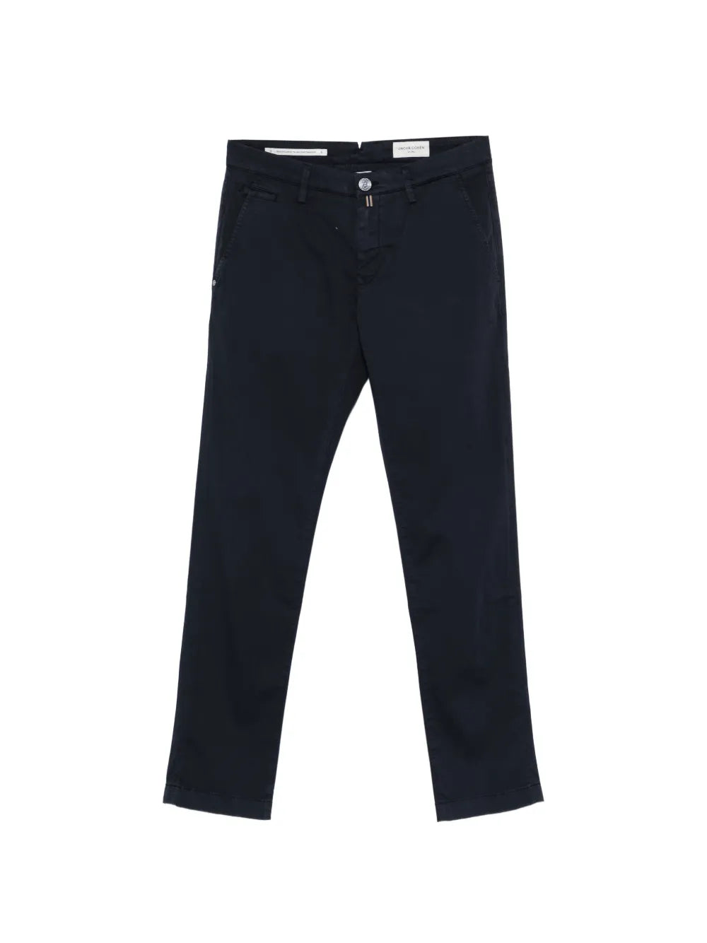 Jacob Cohen Button-Front Cotton Trousers — Navy