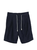 Eleventy Drawstring Pleated Shorts — Navy