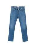 Jacob Cohen Five-Pocket Cotton-Blend Jeans — Light Blue