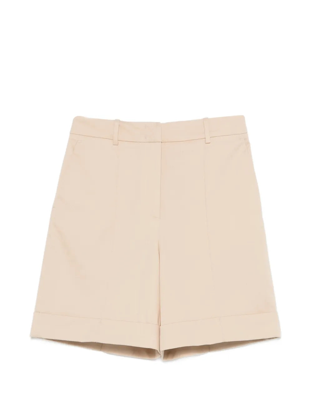Eleventy Tailored Concealed-Fastening Shorts — Beige