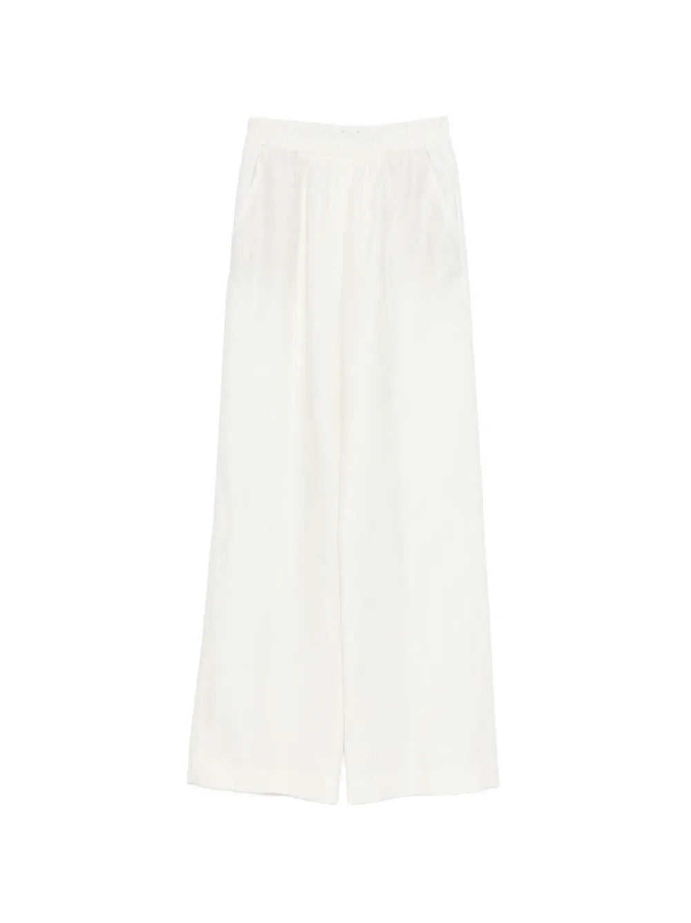 Eleventy Elasticated-Waistband Linen Trousers — Ivory