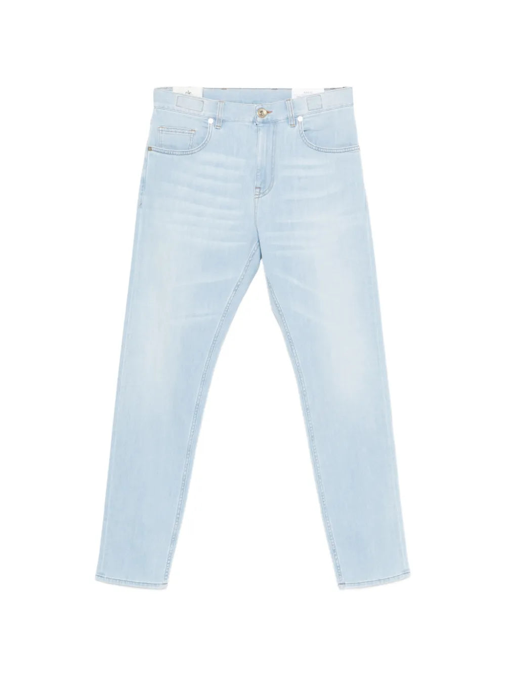 Eleventy Light-Wash Five-Pocket Jeans — Light Blue