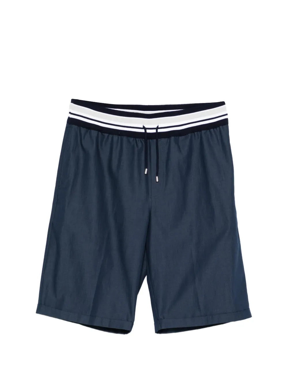 Panicale Striped-Detail Drawstring Shorts — Navy