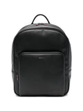 Kiton Leather Zip-Fastening Backpack — Black