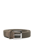 Kiton Woven Buckle Belt — taupe