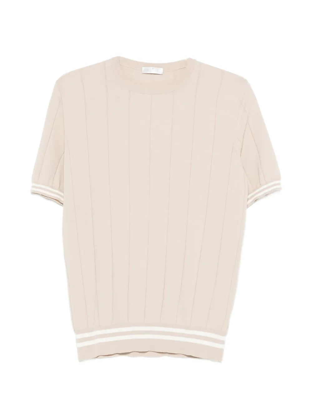 Panicale Ribbed Striped T-Shirt — Cream