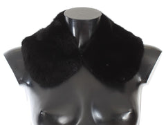 Women's Black Mink Fur Shoulder Collar Scarf