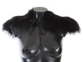 Women's Black Fox Fur Collar Scarf Argentata