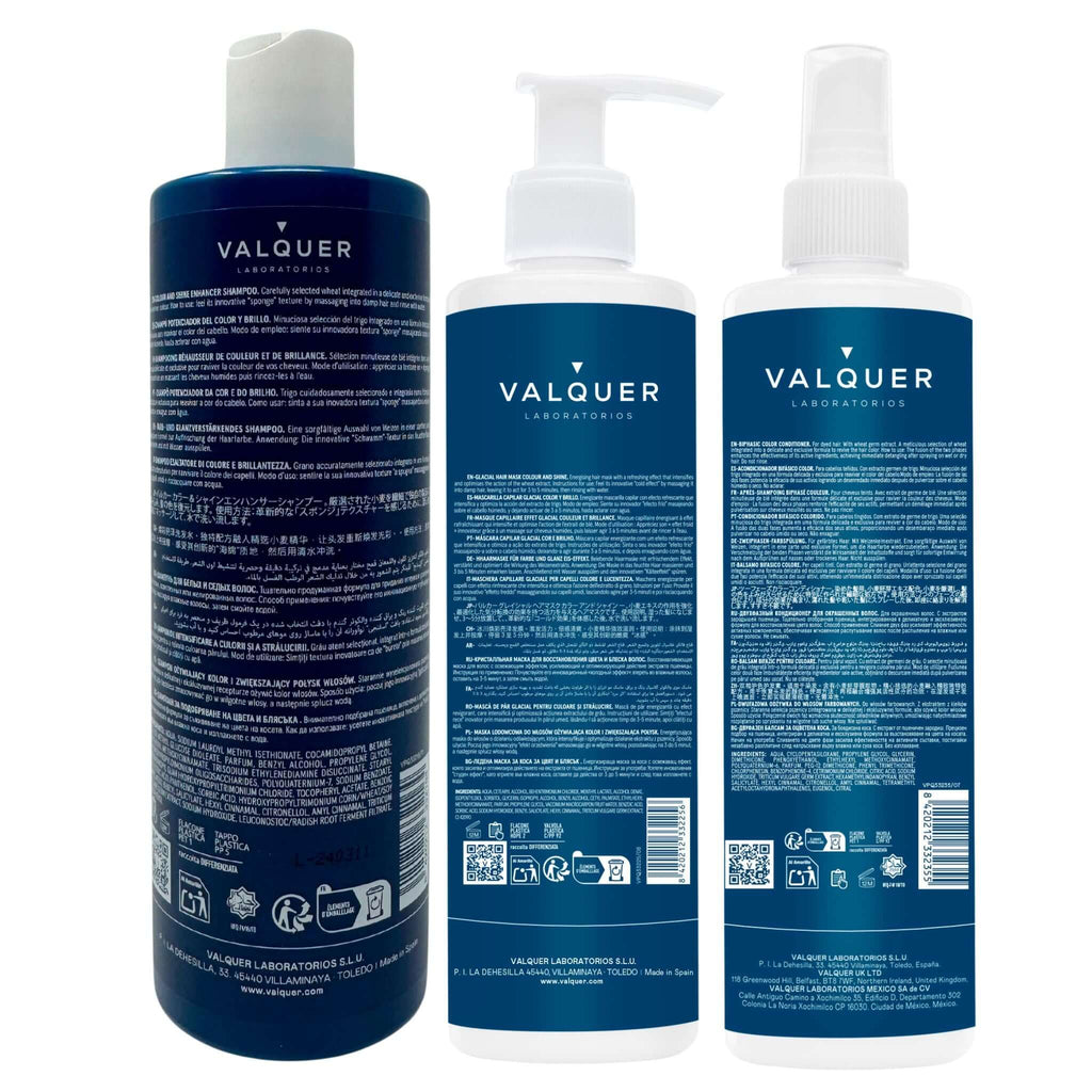 Pack Potenciador color y brillo para Cabellos Teñidos - Champú, Mascarilla y Acondicionador Bifásico - 1000 ml