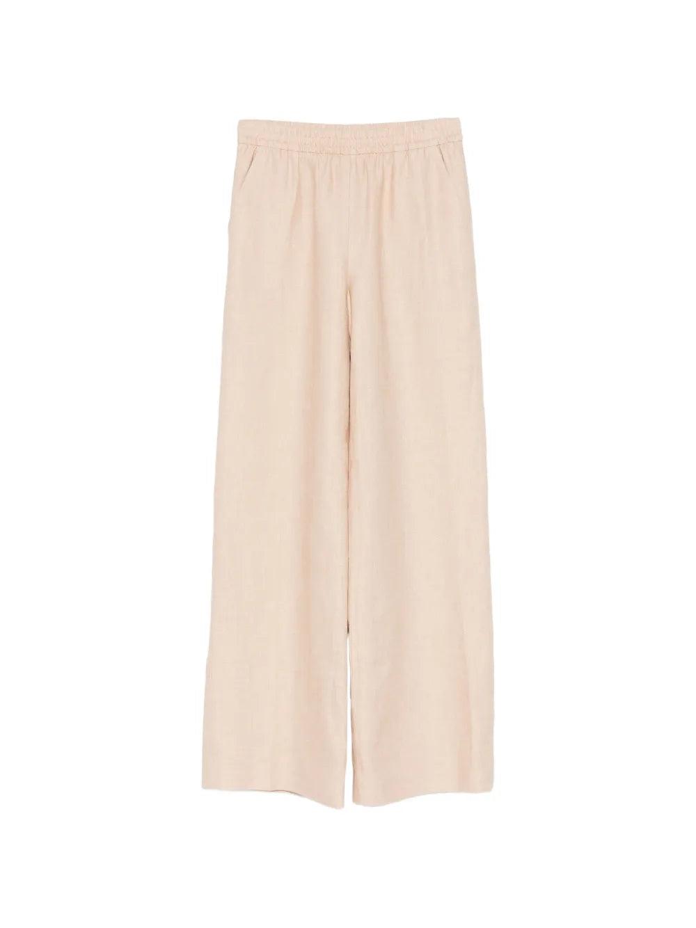 Eleventy Elasticated Linen-Viscose Trousers — Beige