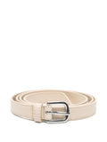 Eleventy Metal-Buckle Leather Belt — Beige