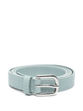 Eleventy Leather Metal-Buckle Belt — Blue