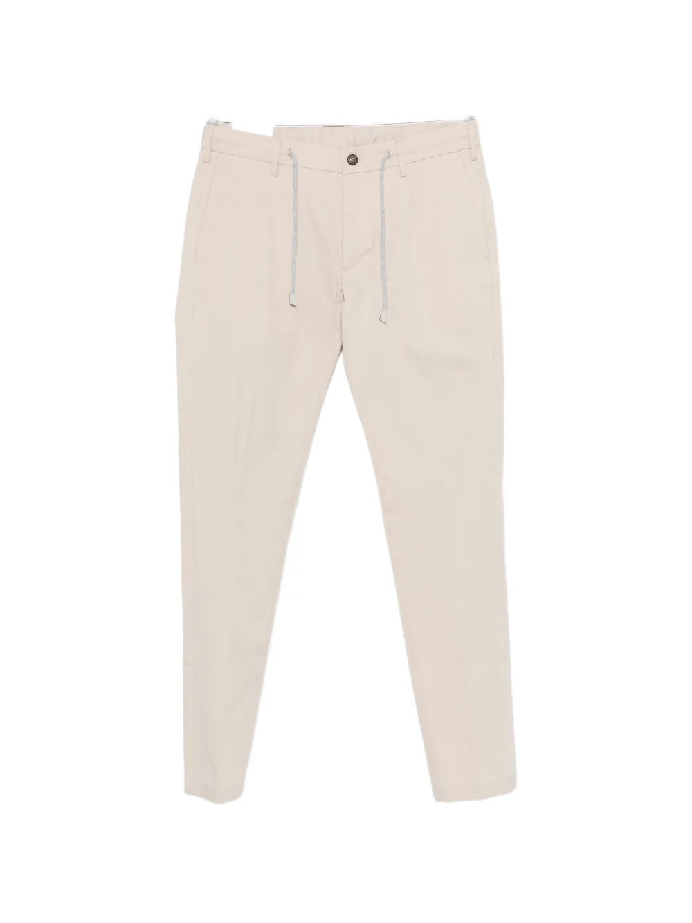 Eleventy Drawstring Cotton Trousers — Beige