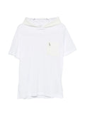 Eleventy Hooded Cotton T-Shirt — White