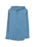 Kiton Mariano Hooded Shirt — Blue