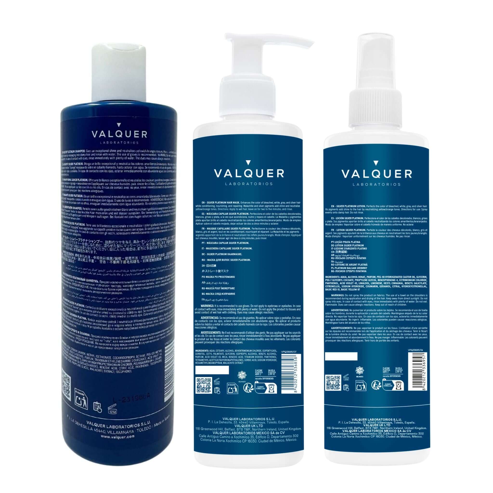 Pack Silver - Champú, Mascarilla y Loción - 1000 ml