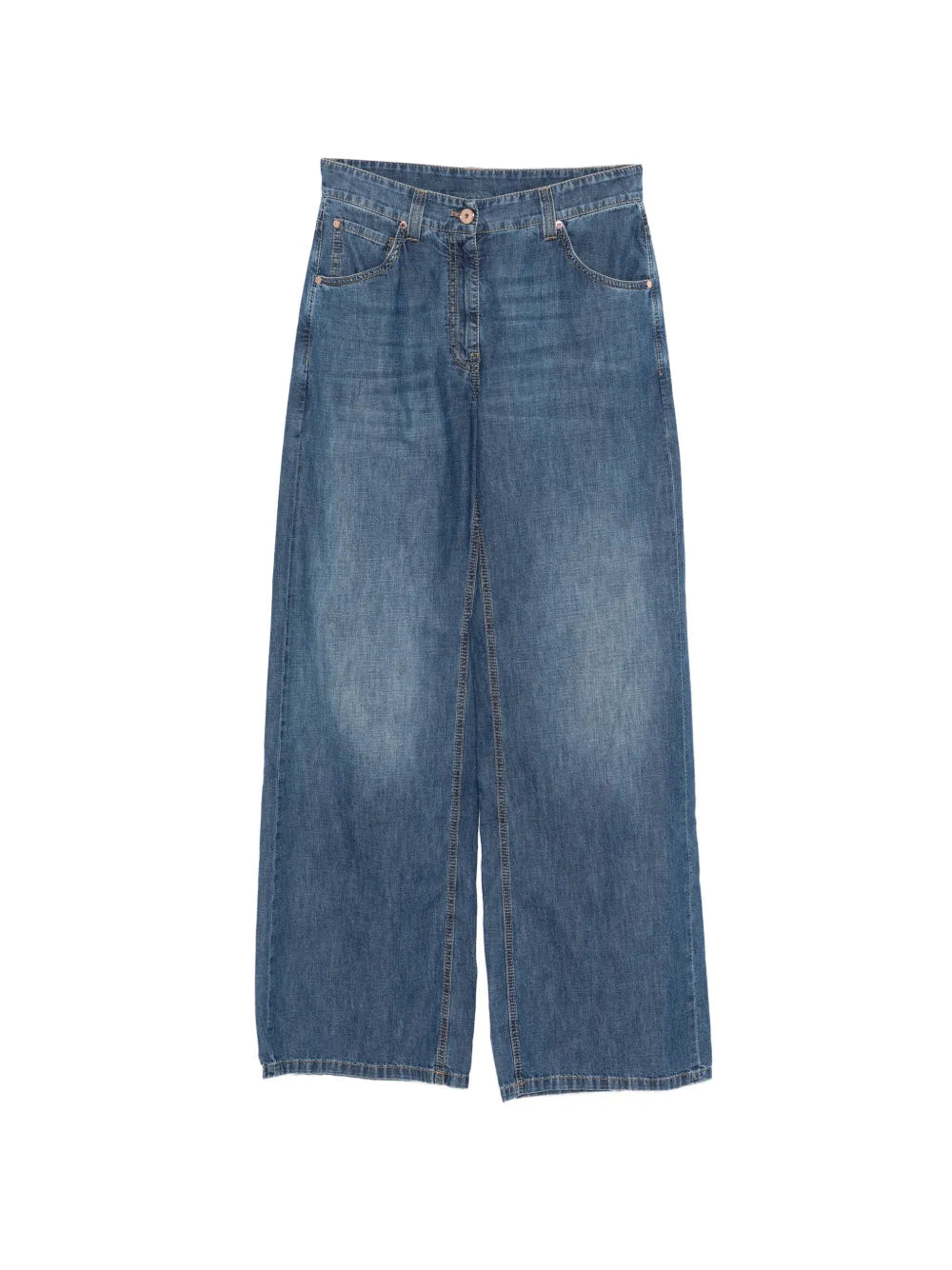 Brunello Cucinelli Wide-Leg Jeans — Blue