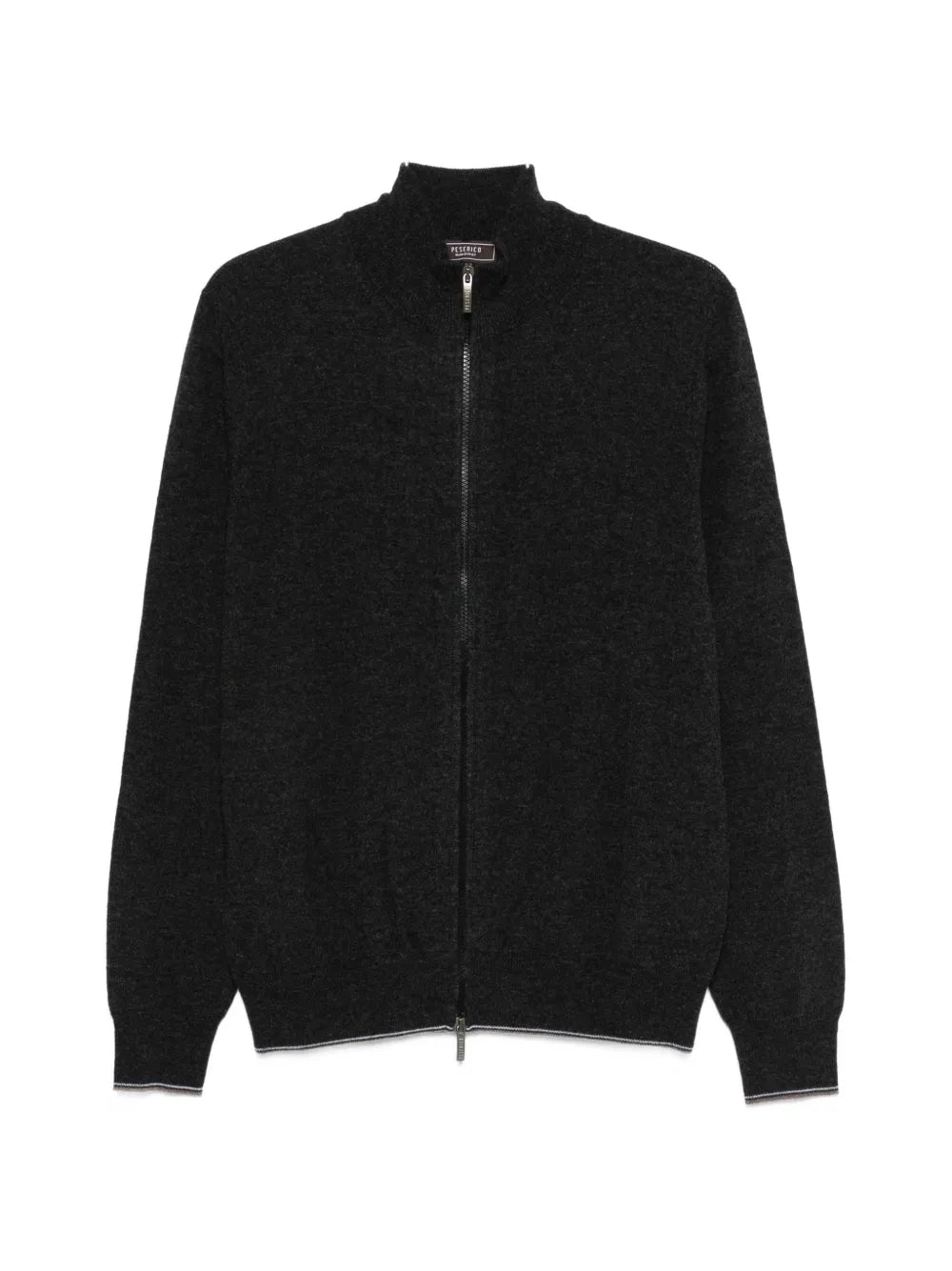 Peserico Wool-Cashmere Blend Cardigan — Black