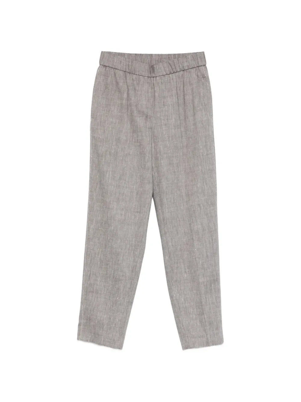 Peserico Linen-Wool Blend Trousers — grey