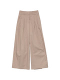 Peserico Pleated Cotton Trousers — Beige