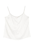 Panicale Beaded Strap Tank Top — White