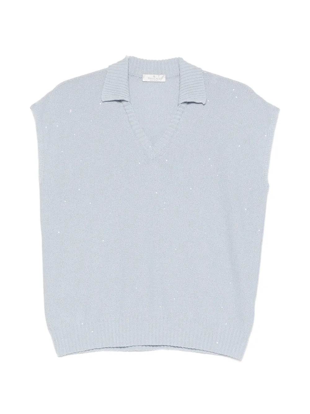 Panicale Embellished Tank Top — Blue