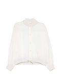 Panicale Sheer Silk-Blend Jacket — White