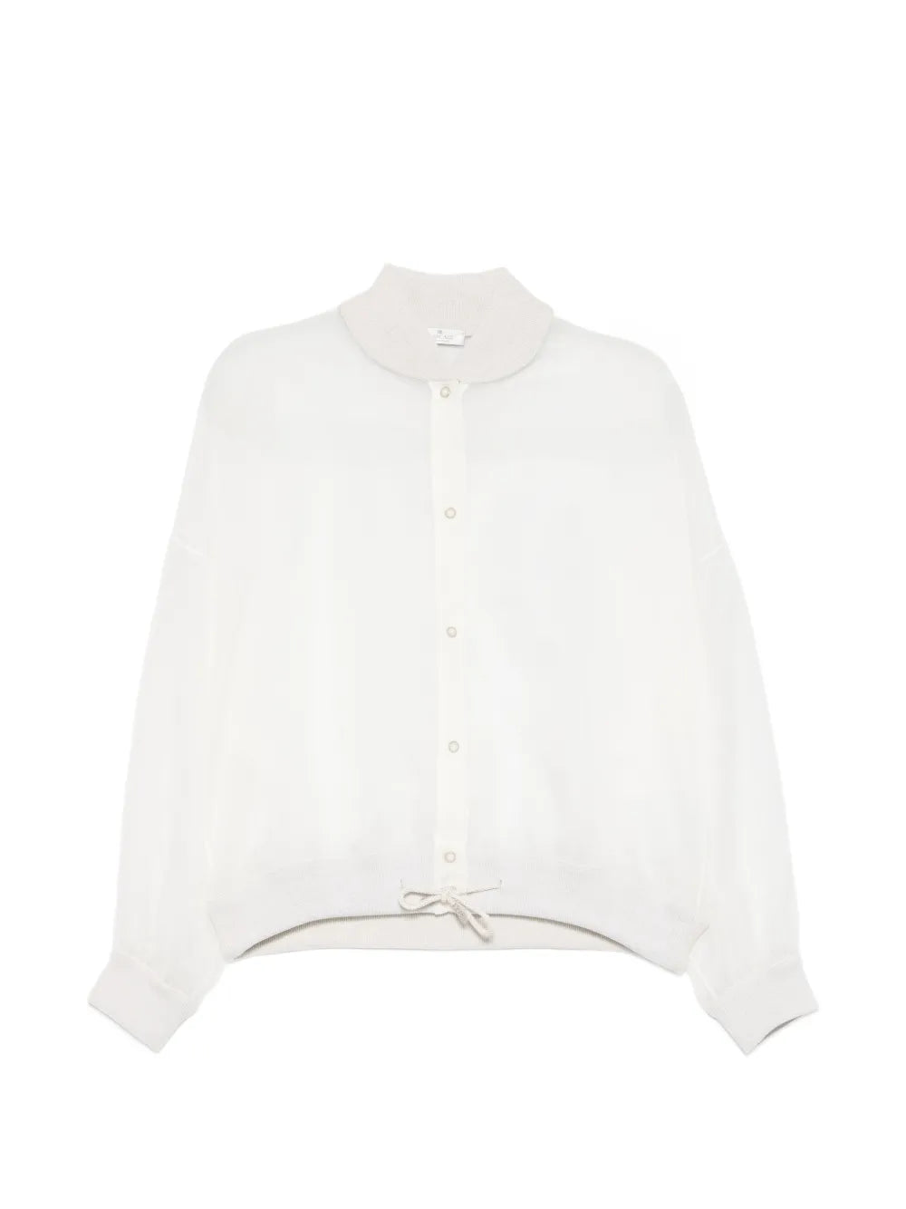 Panicale Sheer Silk-Blend Jacket — White