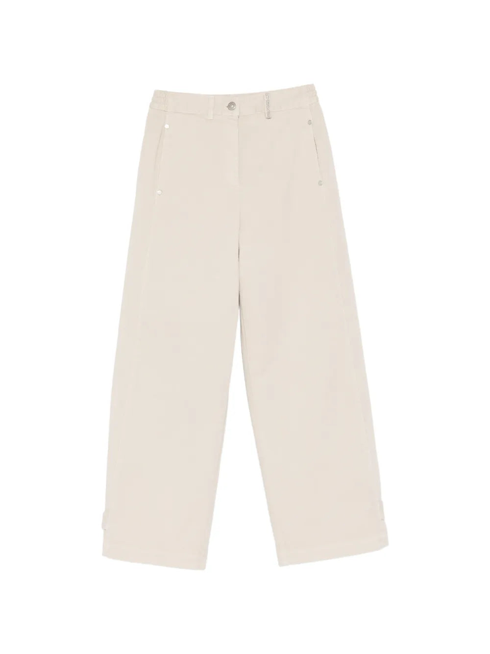 Panicale Buttoned Cotton-Blend Jeans — Beige