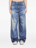 Golden Goose Printed Five-Pocket Jeans — Blue