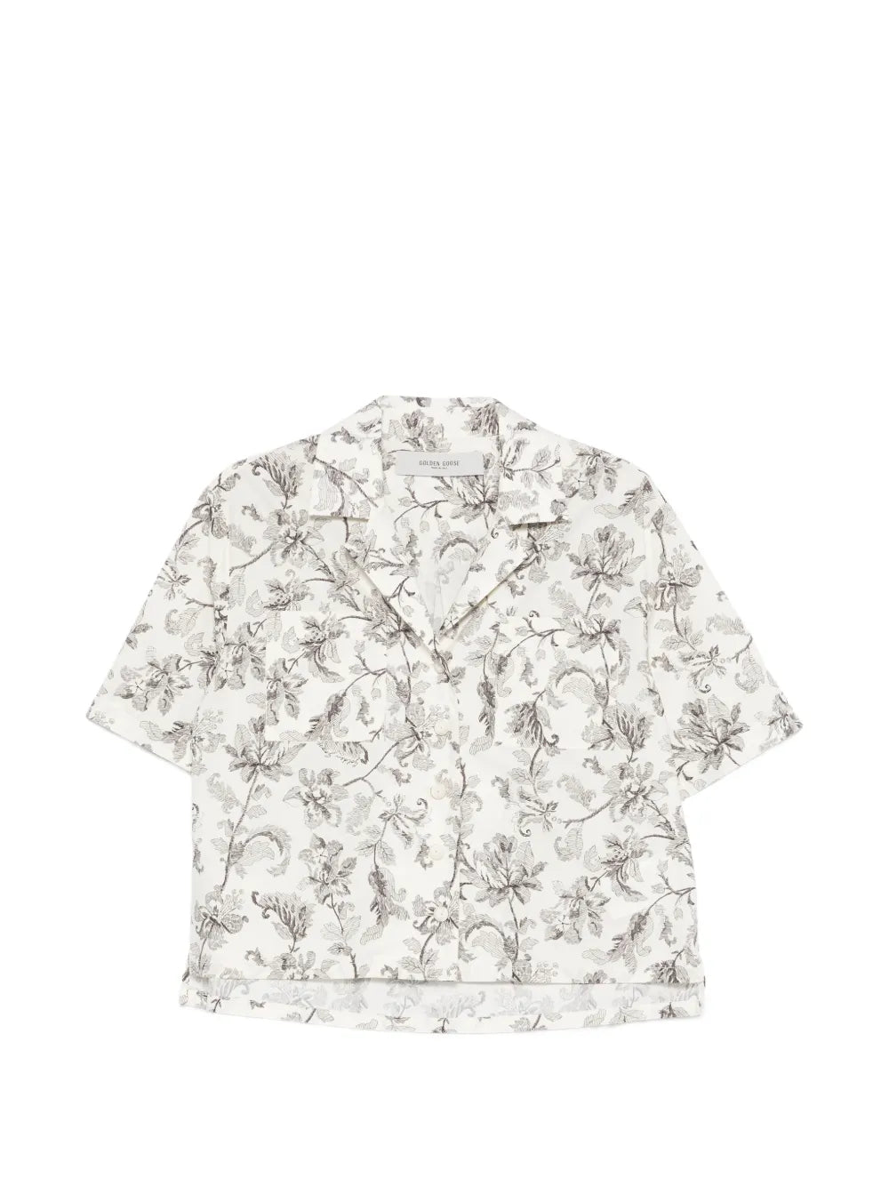 Golden Goose Floral-Print Shirt — White