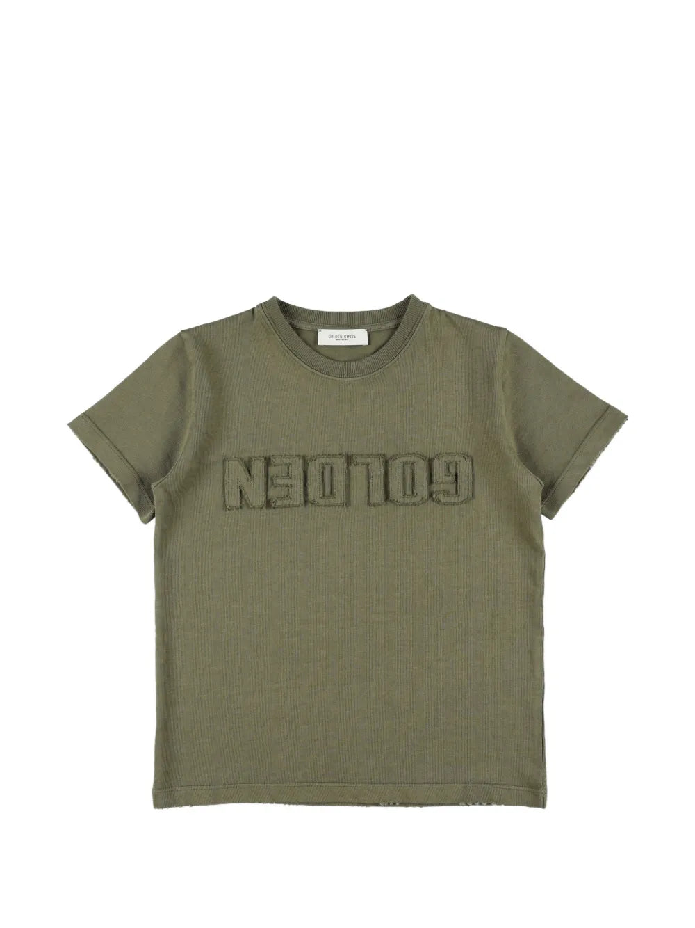 Golden Goose Logo-Embossed T-Shirt — Olive