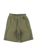 Golden Goose Embroidered-Logo Shorts — olive