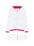 Kiton Contrasting-Trim Tracksuit — White