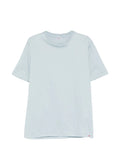 Kiton Crew-Neck Cotton T-Shirt — light blue