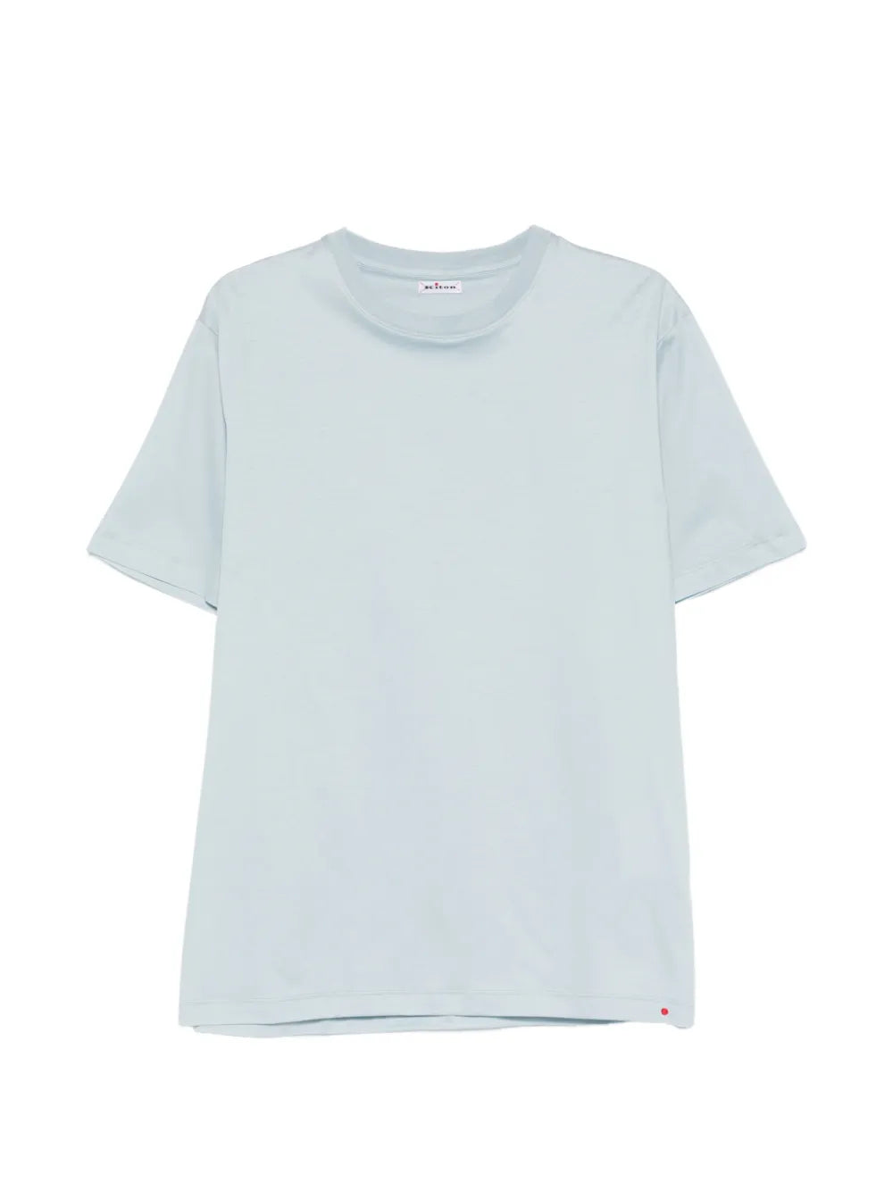 Kiton Crew-Neck Cotton T-Shirt — light blue