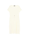 Fabiana Filippi Drawstring-Waist Midi Dress — Cream