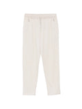 Eleventy Zip Drawstring Trousers — Beige